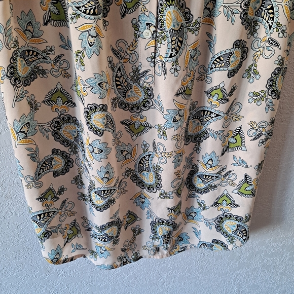 Loft sleeveless Paisley Print tank top blouse - Picture 3 of 5